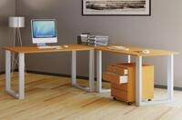 VCM VCM Holz Schreibtisch | Eckschreibtisch schlicht | 190x130 | L Form links...