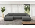 ALTDECOR Ecksofa - BERY-U - 377x193x88 - Grau - Corner Sofa Eckcouch Couch U-Form,
