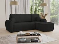 Ecksofa Jazz mit Schlaffunktion und Bettkasten - Boucl&eacute;-Stoff - L-Form Couch,