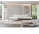 ALTDECOR Ecksofa mit Elektrischer Sitztiefenverstellung MONA - 316x205x85 - Wei&szlig; -