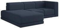 Selsey Novals - Ecksofa L-Form, 4-Sitzer, links, Chenille Dunkelblau, 278 cm -