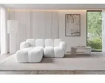 ALTDECOR Ecksofa - Miko-L1 - 214x205x75 - Wei&szlig; Corner Sofa Eckcouch Couch L-Form,