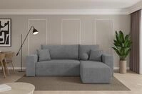 ALTDECOR Ecksofa mit Schlaffunktion und Bettkasten - SENO-L - 249x139x85 - Grau -