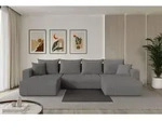 ALTDECOR Ecksofa - MILA-U - 378x194x86 - Grau - Corner Sofa Eckcouch Couch U-Form,