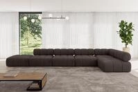 ALTDECOR Modulares Sofa Ecksofa in L-Form - Favio-L3 - 475x190x70 cm Braun universal,