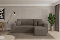 ALTDECOR Ecksofa mit Schlaffunktion und Bettkasten - SENO-L - 249x139x85 - Braun -