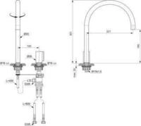 IDEAL STANDARD A7830GN Waschtischarmatur hoher Auslauf Solos
