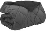 vidaXL Winterbettdecke 220 x 240 cm 450 g/m2 Schwarz und Anthrazit - Schwarz