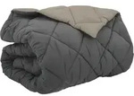 vidaXL Winterbettdecke 240 x 260 cm 450 g/m2 Hellgrau und Anthrazit - Hellgrau