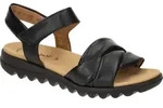 Gabor Damen Sandalette 84.812, Echtleder, schwarz-beige, Keilabsatz,...