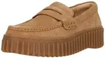 CLARKS Loafer Torhill Penny Light Tan Suede mit charakteristischer, gerippter...