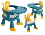 Aga F&uuml;tterungs- und Spielstuhl gelb und blau - Blau