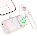 RORRY PalmGo Powerbank,10000mAh Mini Power Bank PD 22.5W Integrierter USB C - Rosa