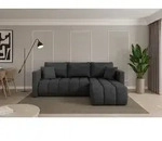 ALTDECOR Ecksofa mit Schlaffunktion und Bettkasten - GARD-L - 226x146x85 - Dunkelgrau