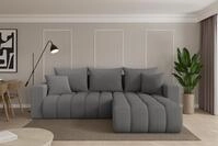 ALTDECOR Ecksofa mit Schlaffunktion und Bettkasten - MILA-L-v1 - 277x195x86 - Grau -