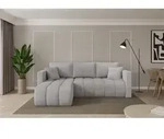 ALTDECOR Ecksofa mit Schlaffunktion und Bettkasten - GARD-L - 226x146x85 - Hellgrau -