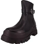 Buffalo Damen Sportliche Stiefelette Aspha Bootie Buckle OS 1270117 Schwarz - Schwarz