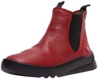 softinos Stiefelette Stiefelette Leder/Textil - Rot - 39