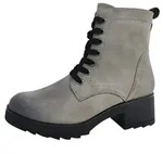 Marco Tozzi Damenschuhe Schn&uuml;rstiefel Grau Freizeit - Grau - 42