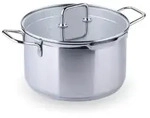 Chefkoch trifft Fackelmann Edelstahl Kochtopf mit Glasdeckel &Oslash; 24 cm, 6000 ml,