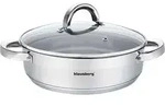 KLAUSBERG KB-7173 FLacher Topf MIT DECKEL 26cm - Silber