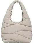 Gotbag WAVY PUFFER SHOULDER BAG scallop monochrome light beige