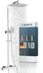 60149 GRAN CANARIA &Uuml;berkopfbrause-Set, Chrom, mit Thermostatarmatur - Silber