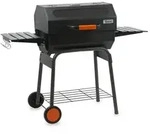 BBQ-Toro Holzkohlegrill mit Thermometer und Sichtfenster, Schwarz, 122 x 60 x...