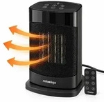Relaxdays Heizl&uuml;fter, PTC Keramik, 2 Heizstufen, 900/1500 W, ECO-Taste, Oszillation,