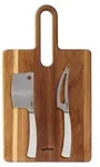 Zyliss Signature K&auml;semesser und Servierbrett S aus Akazienholz 3-teilig
