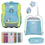 Scout Schulranzen Neo Set 4-teilig Lama Fun hellblau - Hellblau