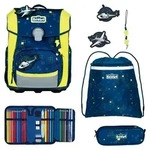 Scout Schulranzen Neo Set 4-teilig Digital Air dunkelblau - Dunkelblau