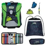 Scout Schulranzen Basic Micro Set 4-teilig Monster Labyrinth neongr&uuml;n - Gr&uuml;n