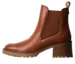 Stiefeletten mit Rei&szlig;verschluss und Gummizug, Breitabsatz, runde Schuhspitze -...