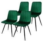 ML-Design Esszimmerst&uuml;hle 4er Set drehbar, K&uuml;chenst&uuml;hle gepolstert aus Samt,
