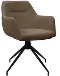 CLP Esszimmerstuhl Merlinda mit Cordbezug 360&deg; drehbar mit Lehnen und Metallgestell,