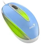 Genius Kabelgebundene optische Maus DX-Mini, blau, 1000 DPI - Blau