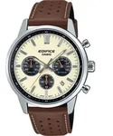 Casio Herren Armbanduhr Edifice EFR-575L-7AEF Chronograph Edelstahl Lederband...