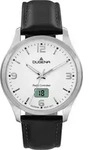 Dugena Herren-Armbanduhr 4460861 Tresor Funk, Edelstahl, Lederarmband, 10 bar - Wei&szlig;