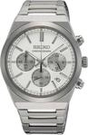 Seiko Sport Chronograph Herrenuhr Wei&szlig; SSB451P1 - Silber