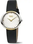 Boccia Damen Armbanduhr Trend 3364-03 Reintitan bicolor mit Lederband schwarz -