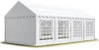 TOOLPORT Partyzelt Festzelt 4x8 m Garten-Pavillon PVC Plane 700 N in wei&szlig;