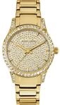 Jacques Lemans 1-2191C Damenuhr Quarz Venice Goldfarben mit Glitzer - Wei&szlig;