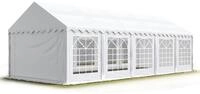 TOOLPORT Partyzelt Festzelt 4x10 m Garten-Pavillon PVC Plane 700 N in wei&szlig;