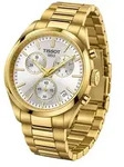 Tissot PR 100 Chronograph Quarzuhr Edelstahl Gold Silber T150.417.33.031.00 -...