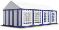 TOOLPORT Partyzelt Festzelt 4x8 m Garten-Pavillon PVC Plane 700 N in blau-wei&szlig;