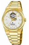 Festina Armbanduhr Automatic Automatico Swiss Made White - Gold - Silber