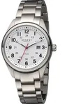 Regent Metall Herren Uhr Armbanduhr Quarz grau Metallarmband D2URF1539 - Grau