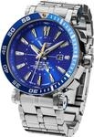 Vostok Europe NH34-575A716-B Herrenuhr Automatik GMT Energia Rocket Stahl/Blau