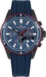 Jacques Lemans Chronographen Liverpool Rubber Blue - Red